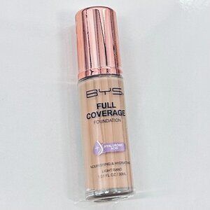NEW! BYS Full Coverage Foundation Hyaluronic Acid Light Sand Nourishing & Hydrat